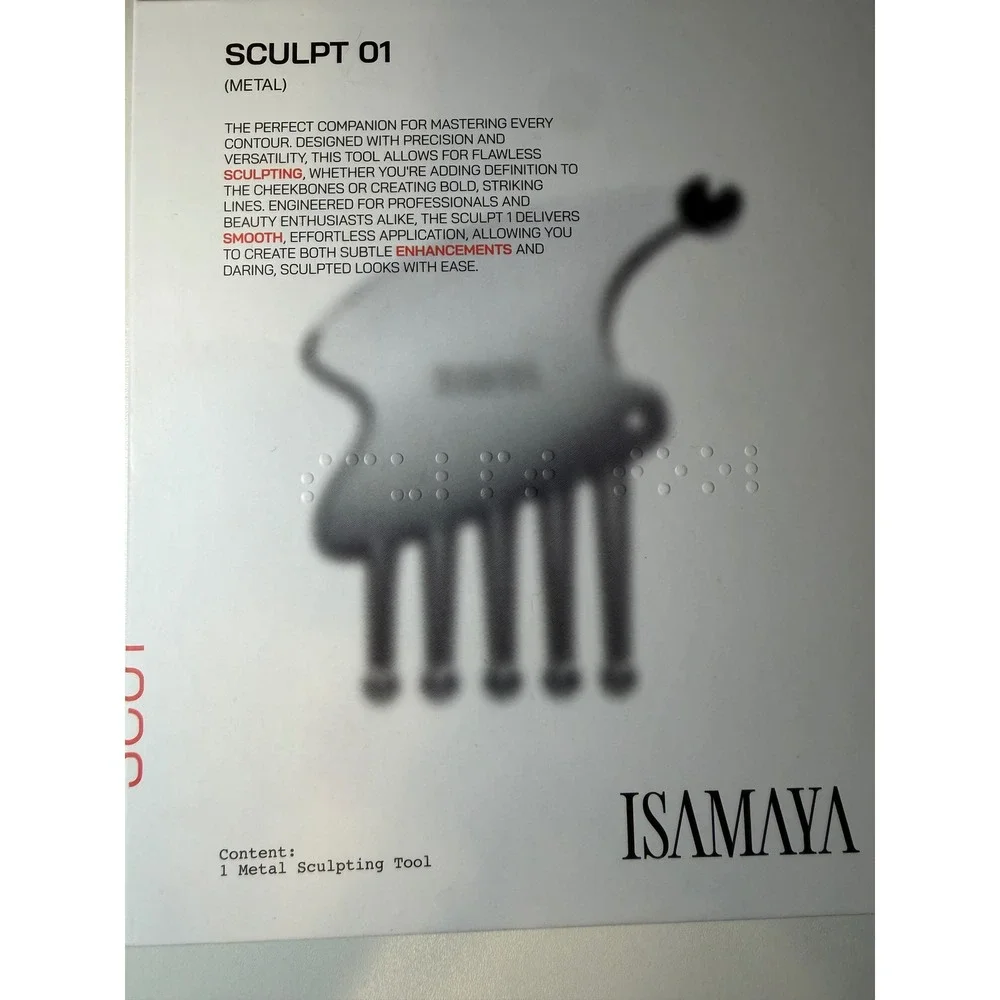 Isamaya Beauty Sculpt 01 Metal Sculpting Tool Gua Sha Contour NIB Never Used